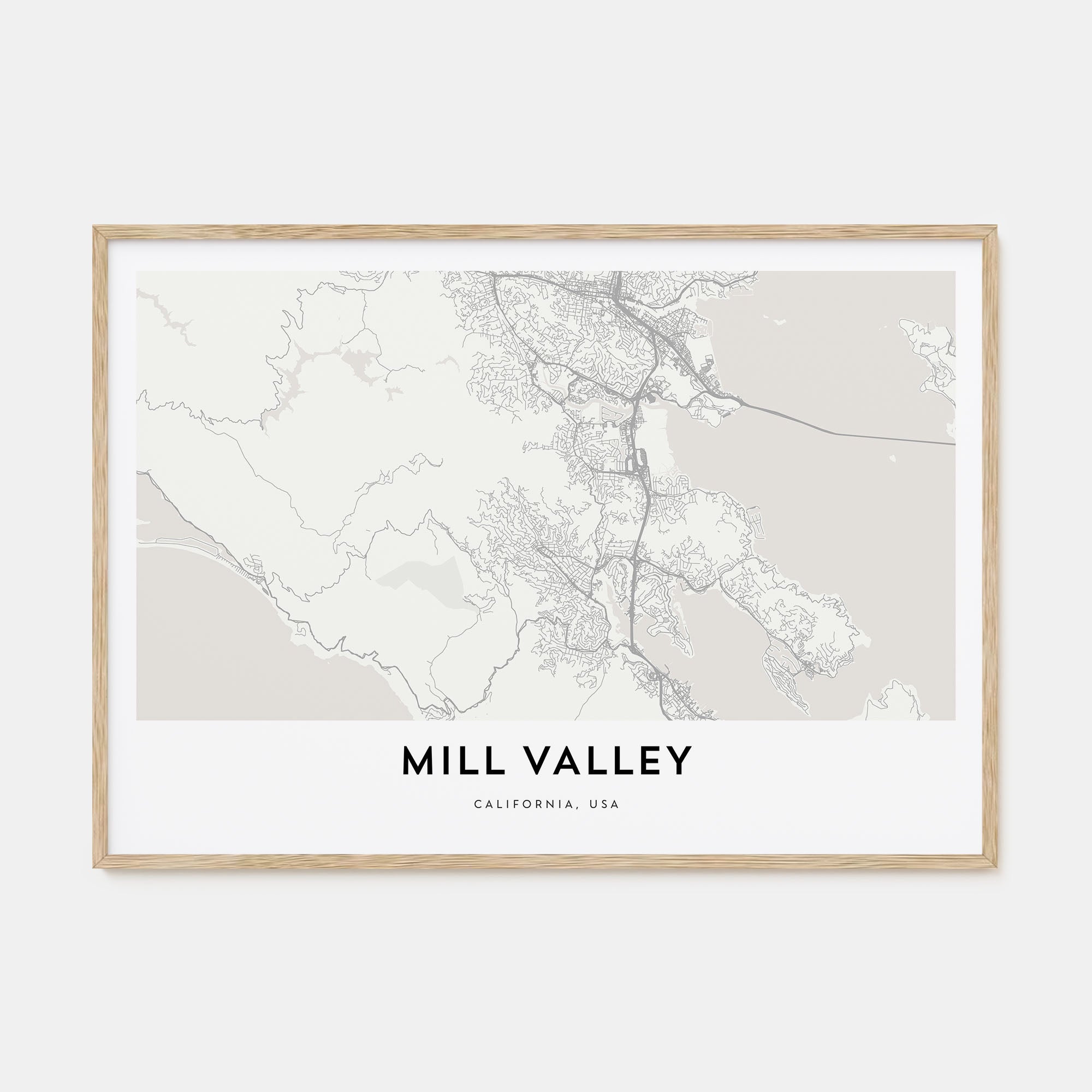 Mill Valley Map Landscape Poster