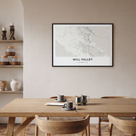 Mill Valley Map Landscape Poster