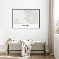 Mill Valley Map Landscape Poster