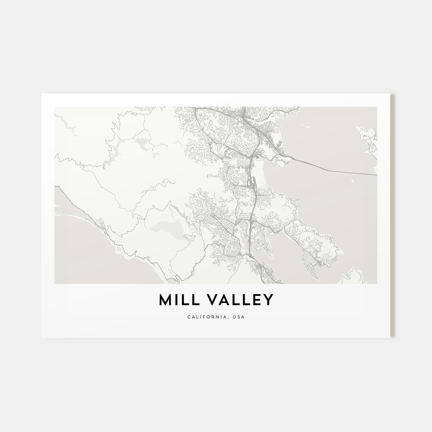 Mill Valley Map Landscape Poster