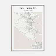 Mill Valley Map Portrait Poster