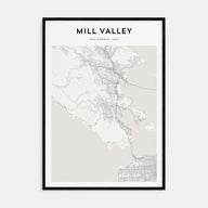 Mill Valley Map Portrait Poster