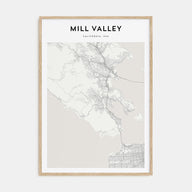 Mill Valley Map Portrait Poster