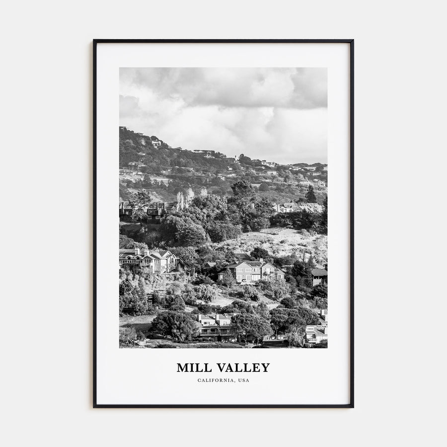 Mill Valley Portrait B&W Poster