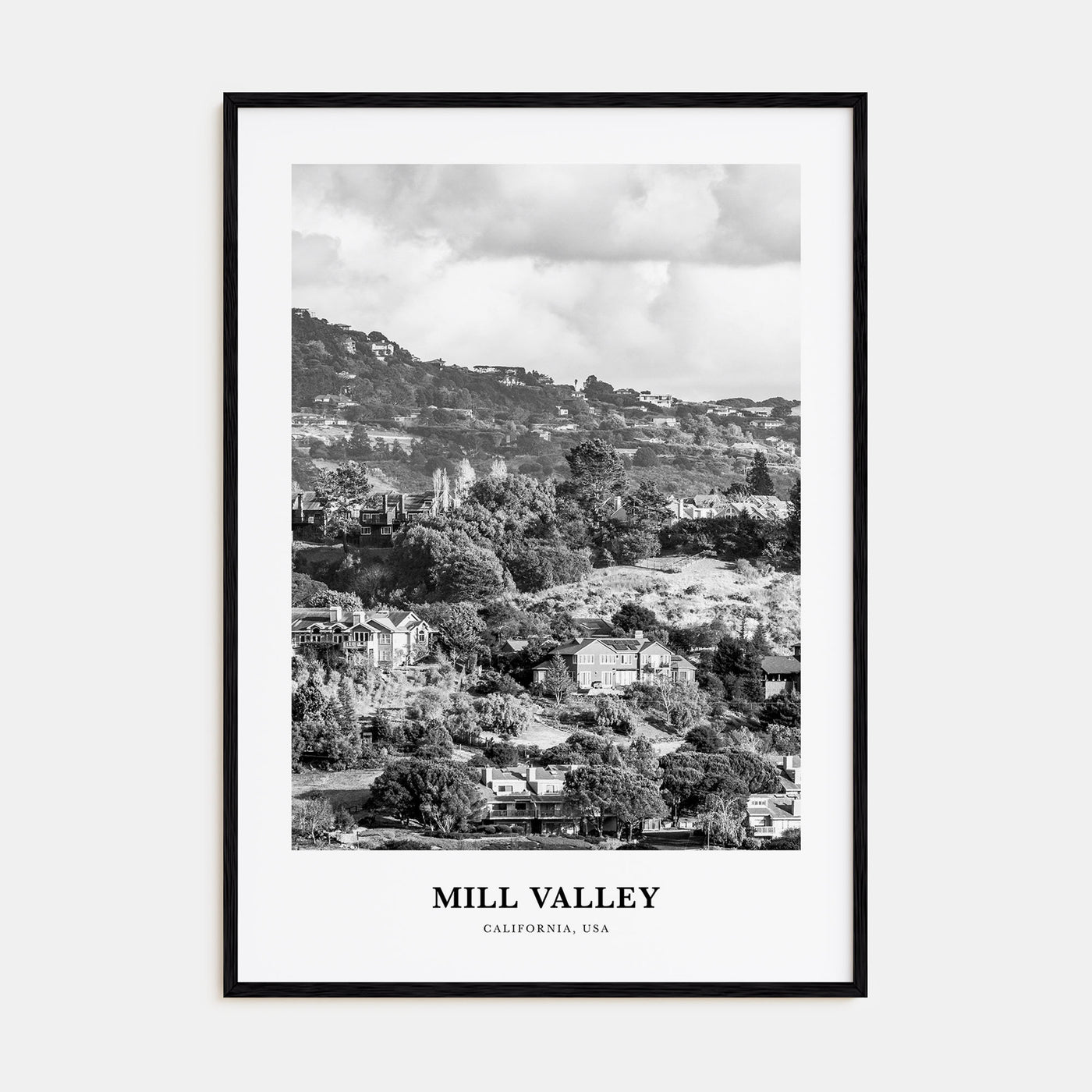 Mill Valley Portrait B&W Poster