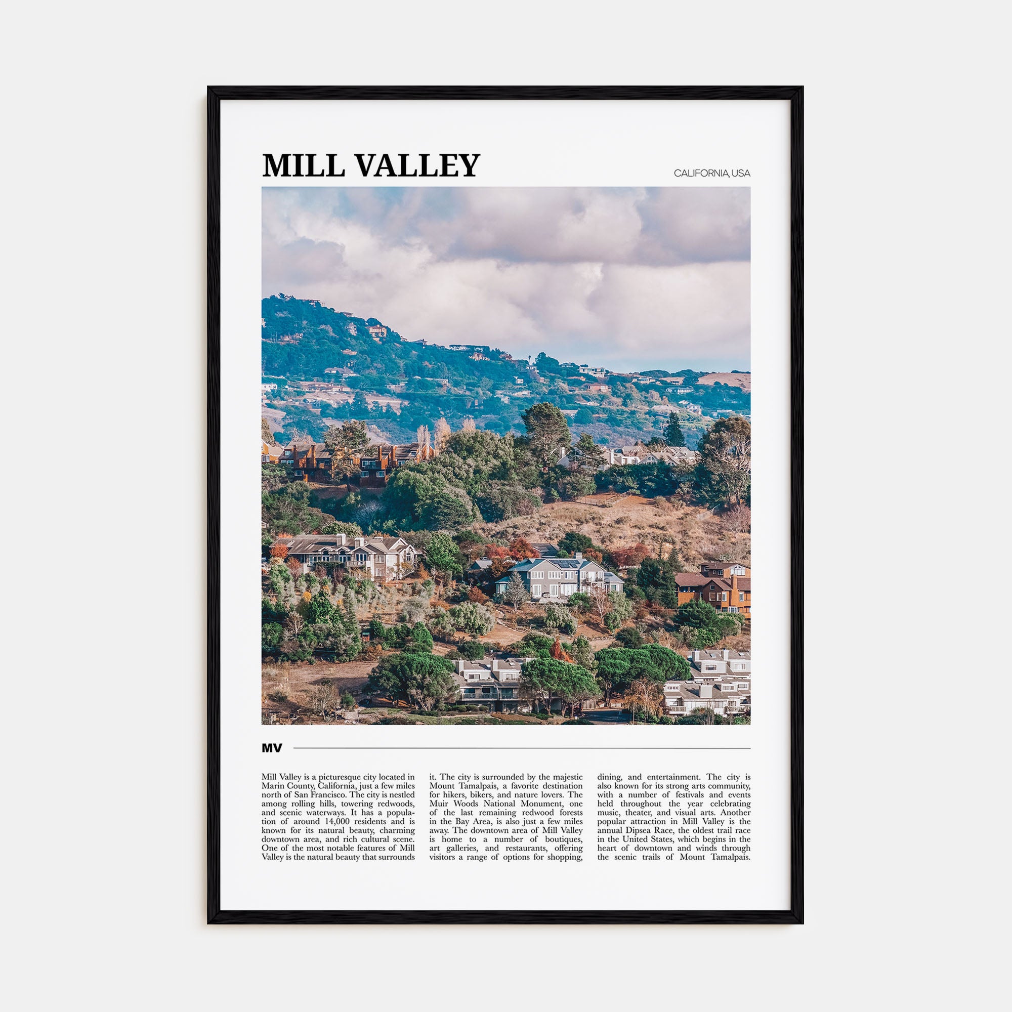 Mill Valley Travel Color Poster