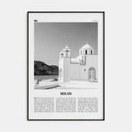 Milos Travel B&W Poster