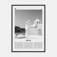 Milos Travel B&W Poster