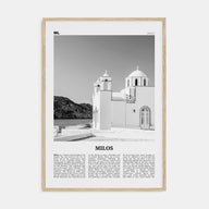 Milos Travel B&W Poster