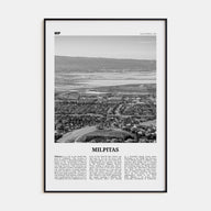 Milpitas Travel B&W Poster