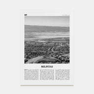 Milpitas Travel B&W Poster