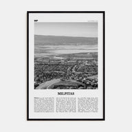 Milpitas Travel B&W Poster