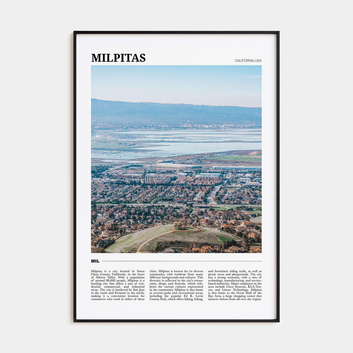 Milpitas Travel Color Poster