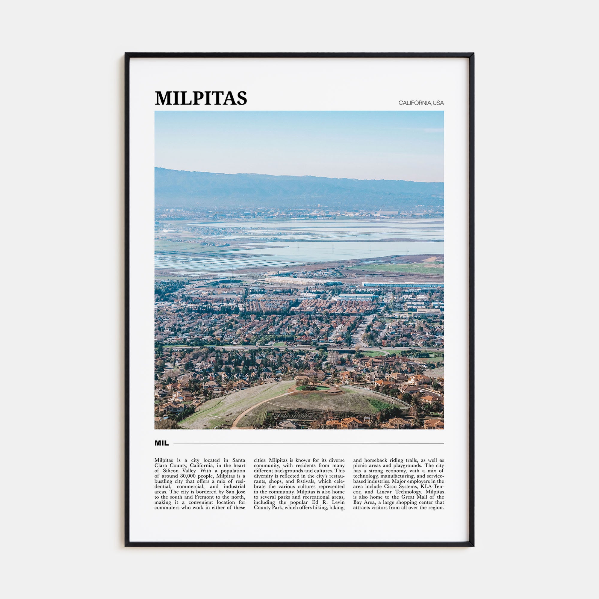 Milpitas Travel Color Poster