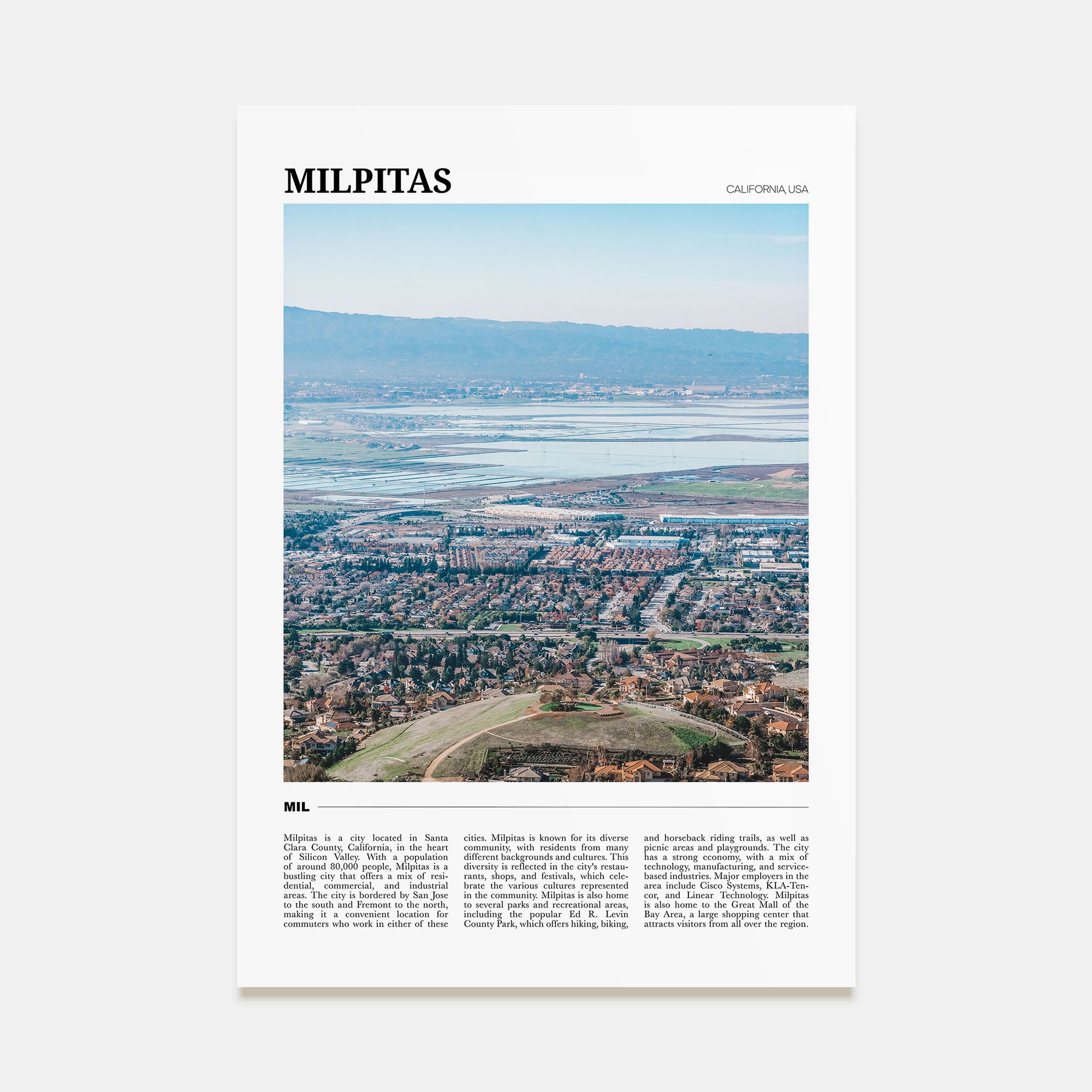 Milpitas Travel Color Poster