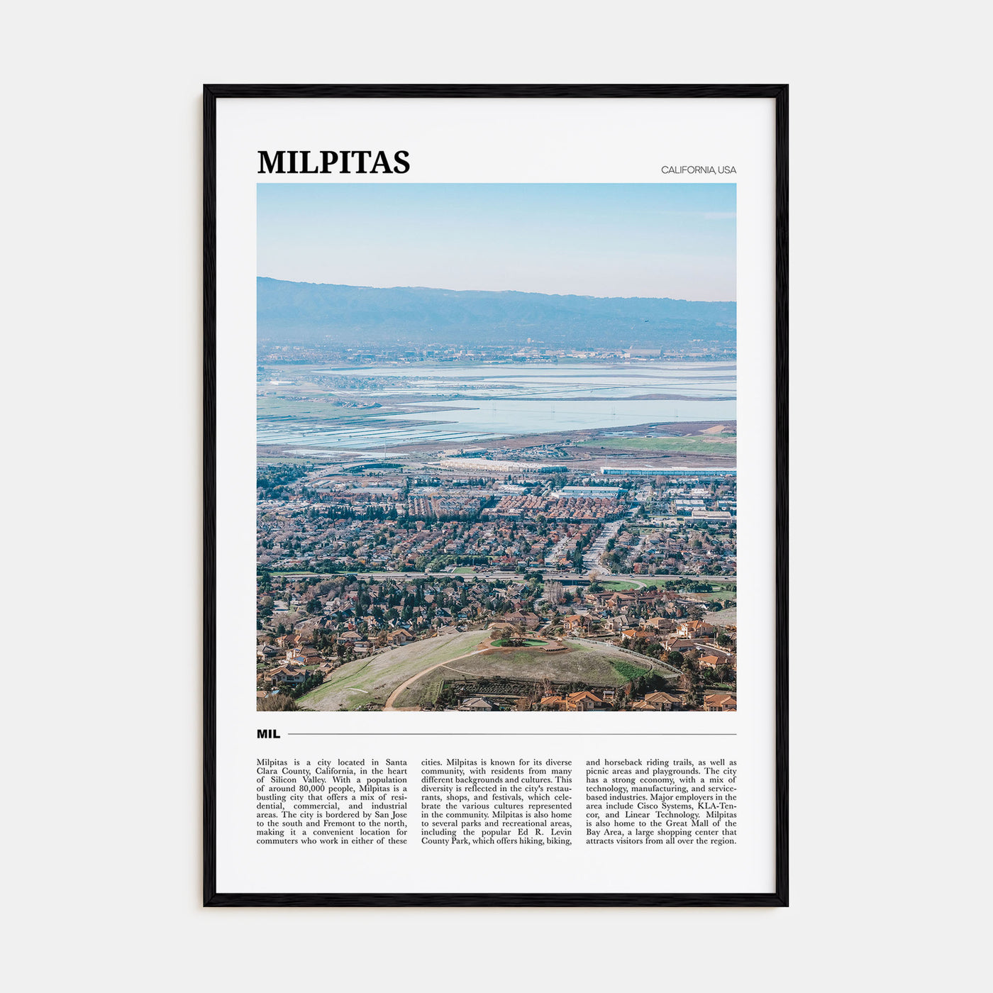 Milpitas Travel Color Poster