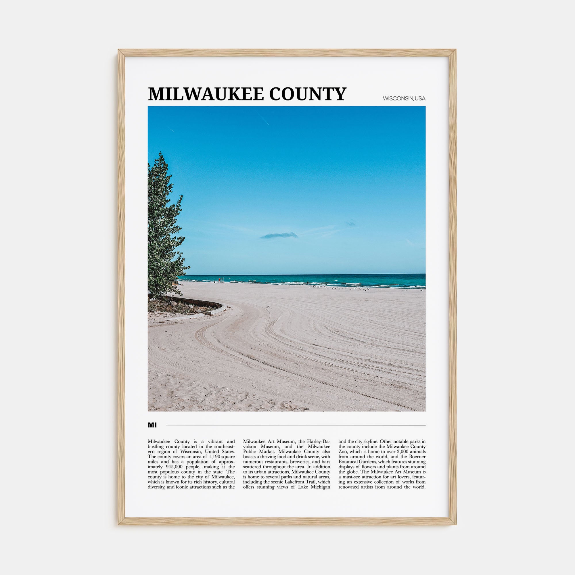 Milwaukee County Travel Color Poster
