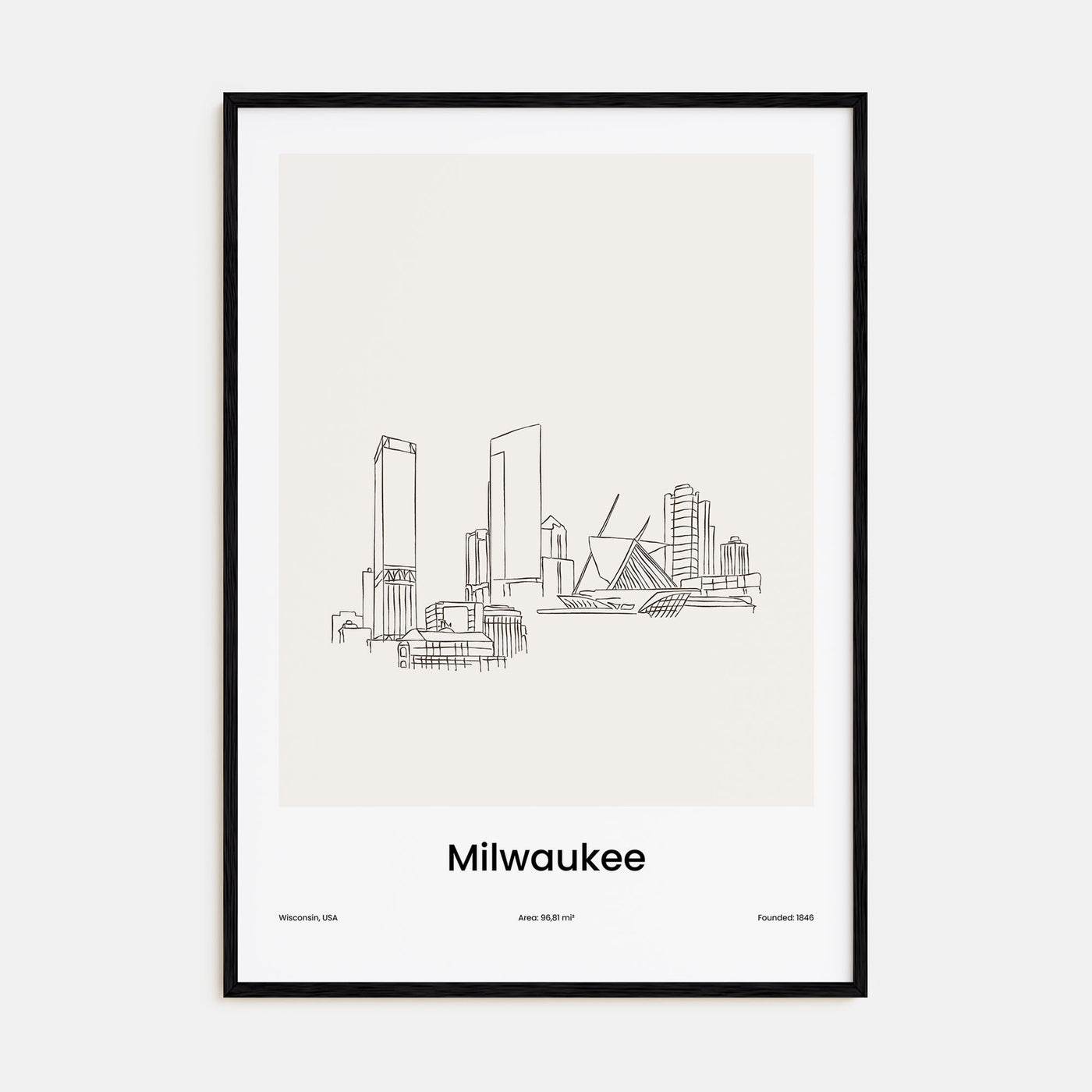 Milwaukee Drawn Poster
