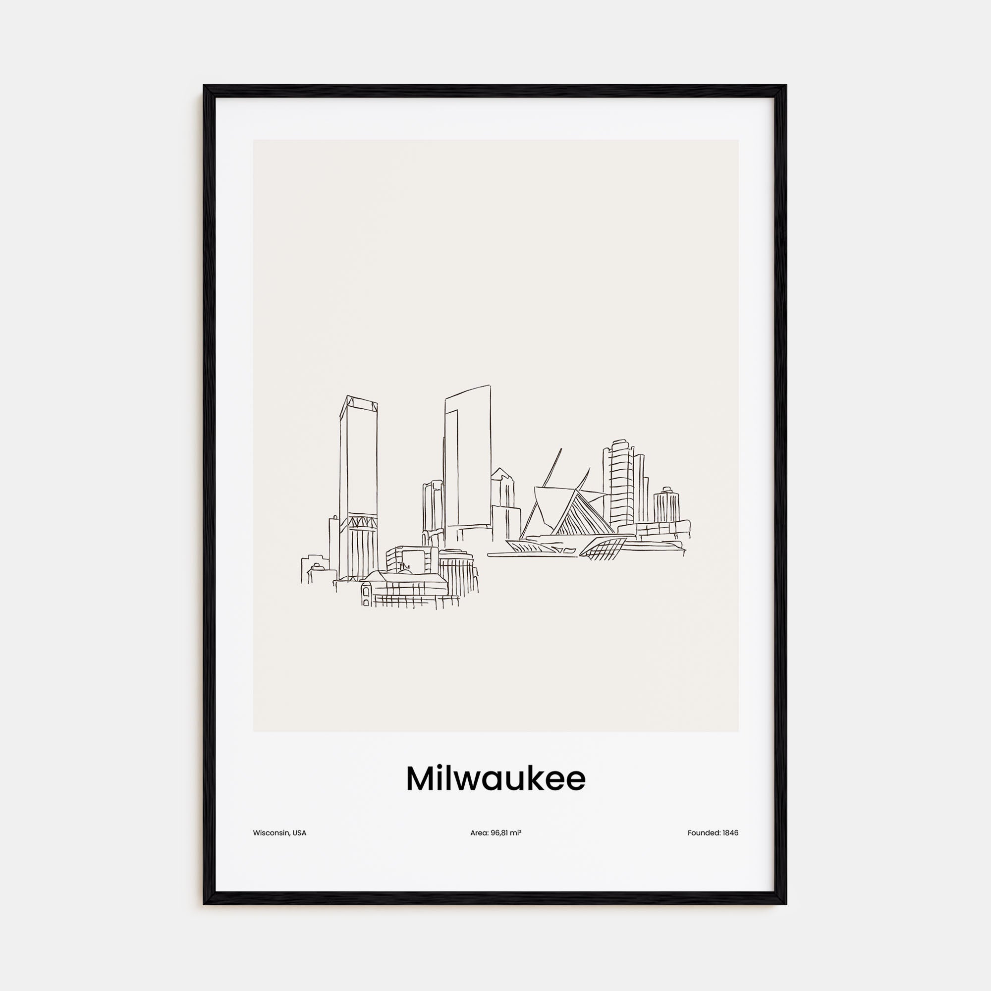 Milwaukee Drawn Poster
