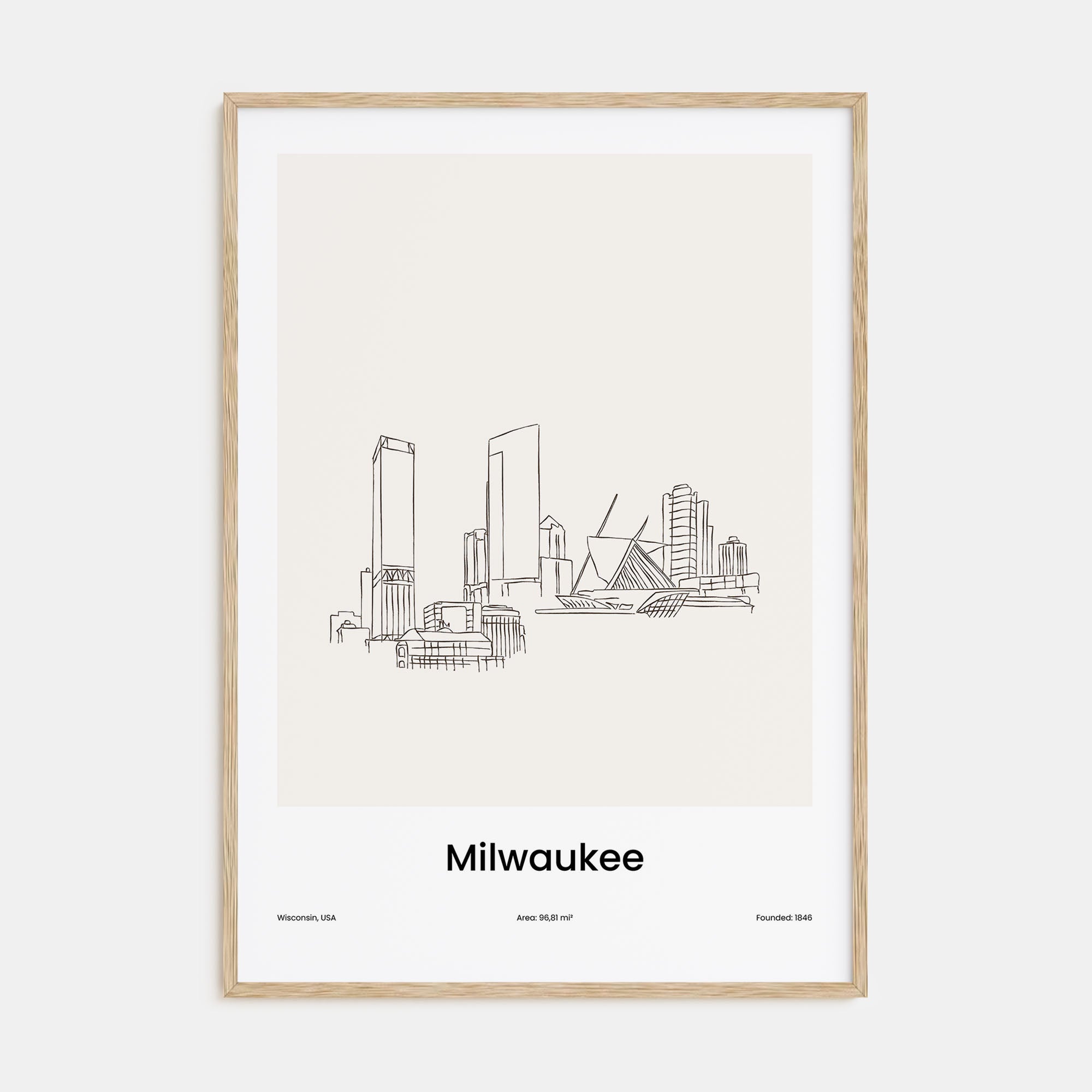 Milwaukee Drawn Poster