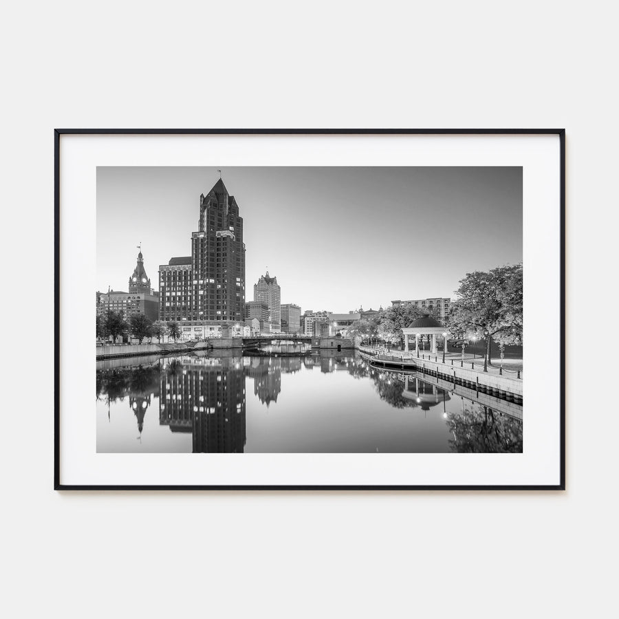 Milwaukee Landscape B&W Poster