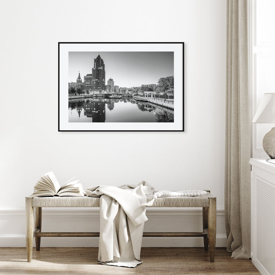 Milwaukee Landscape B&W Poster
