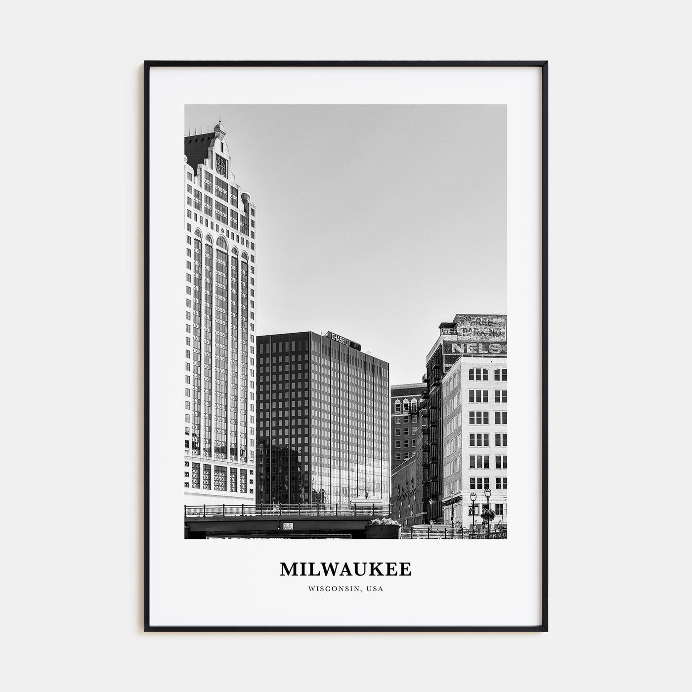 Milwaukee Portrait B&W No 1 Poster
