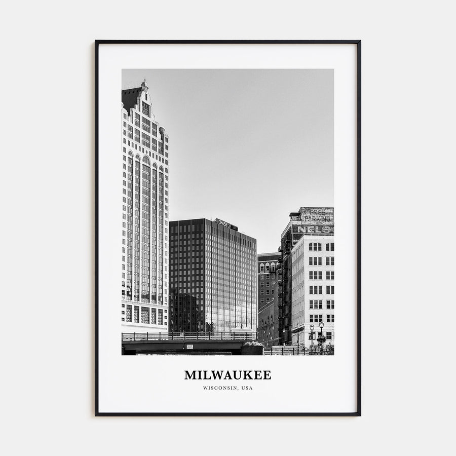 Milwaukee Portrait B&W No 1 Poster