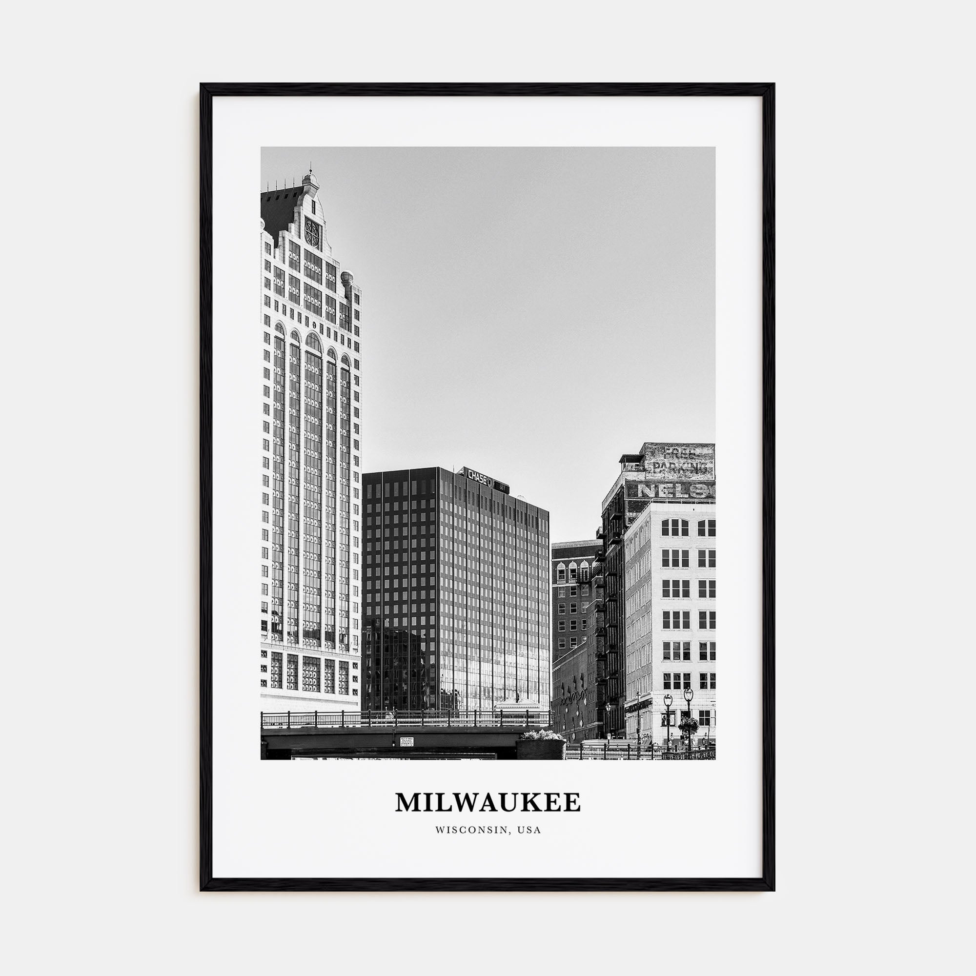 Milwaukee Portrait B&W No 1 Poster