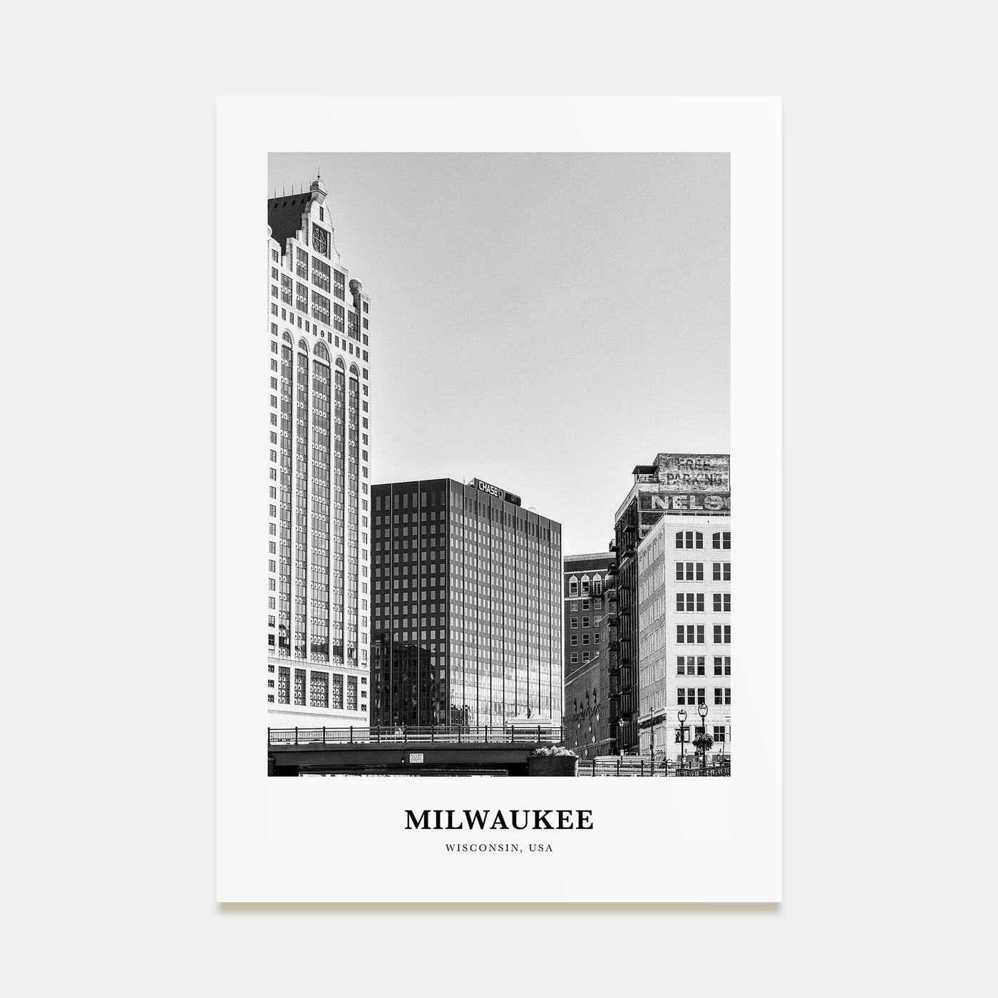 Milwaukee Portrait B&W No 1 Poster