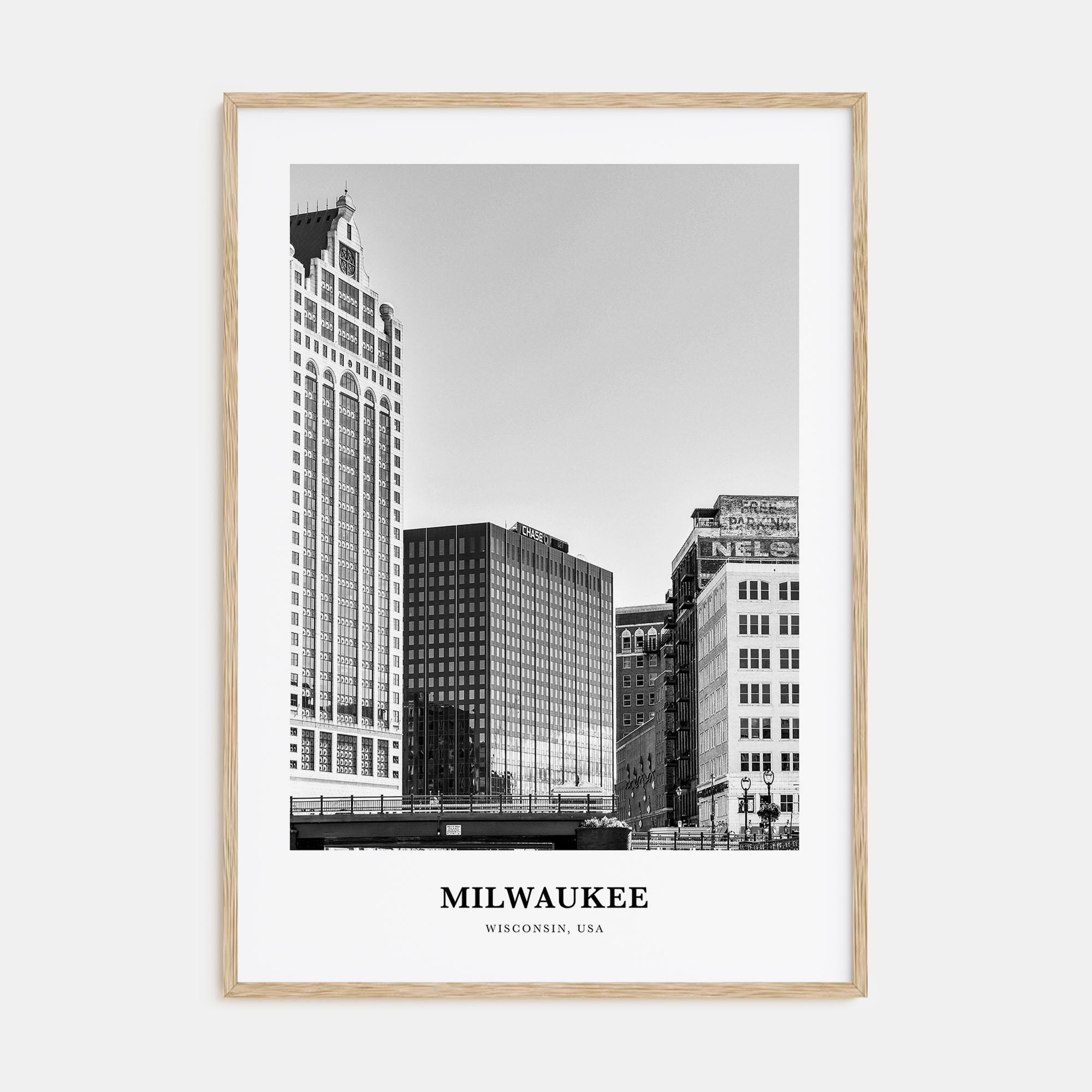 Milwaukee Portrait B&W No 1 Poster
