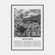 Minas Gerais Travel B&W Poster