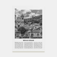 Minas Gerais Travel B&W Poster