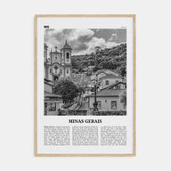 Minas Gerais Travel B&W Poster