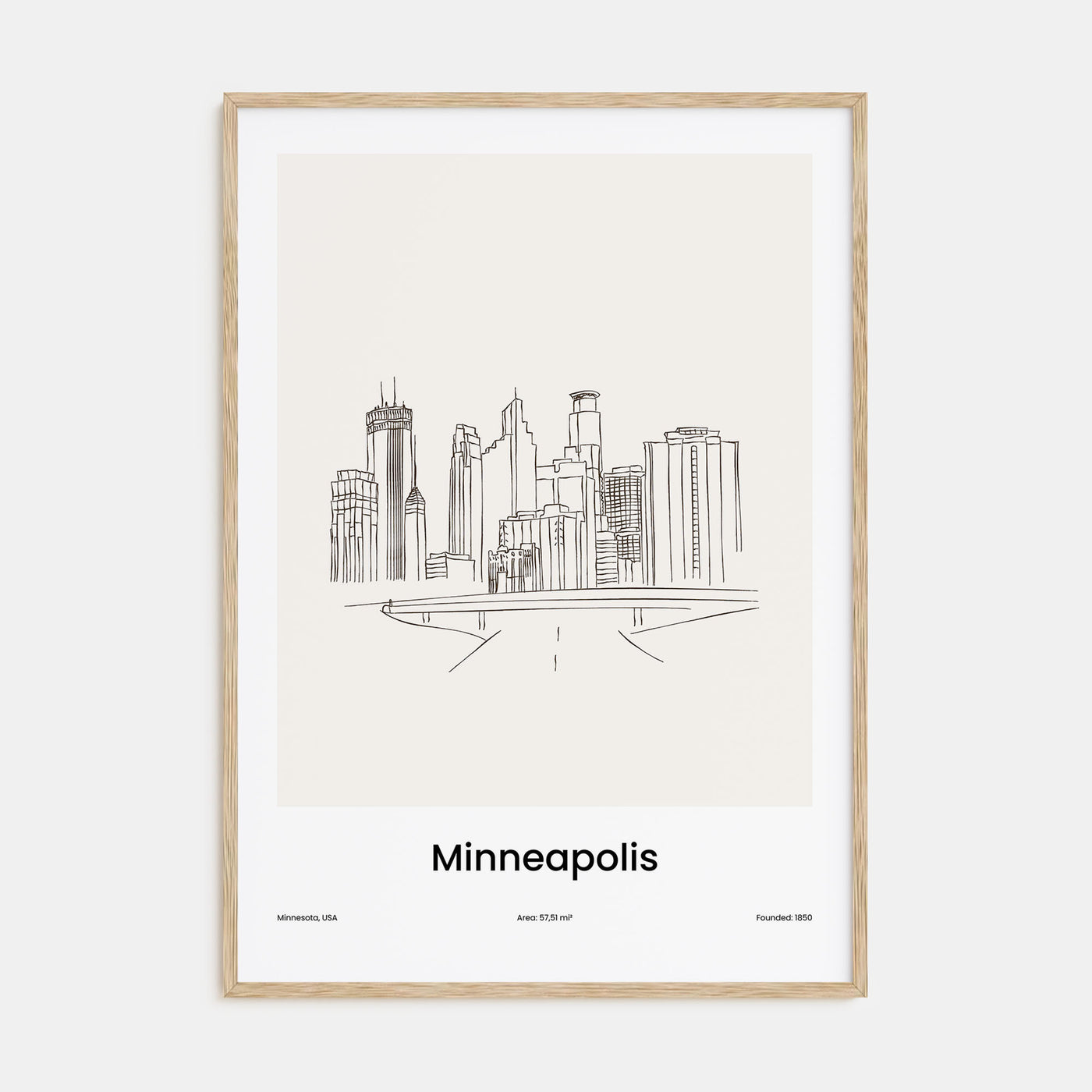 Minneapolis Drawn Poster