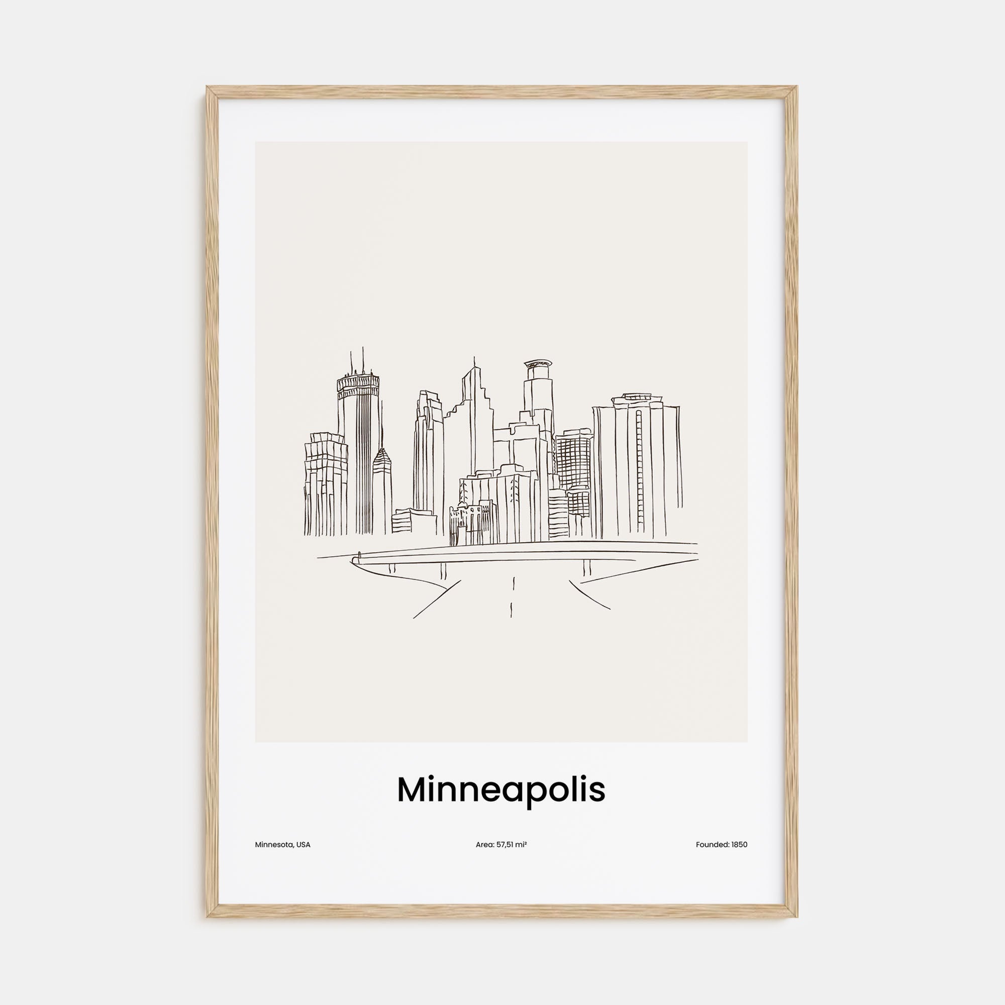 Minneapolis Drawn Poster