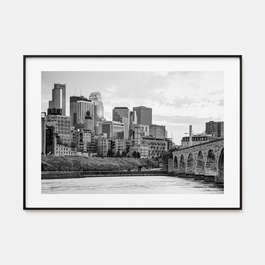 Minneapolis Landscape B&W Poster