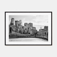 Minneapolis Landscape B&W Poster