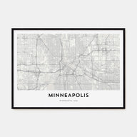 Minneapolis Map Landscape Poster