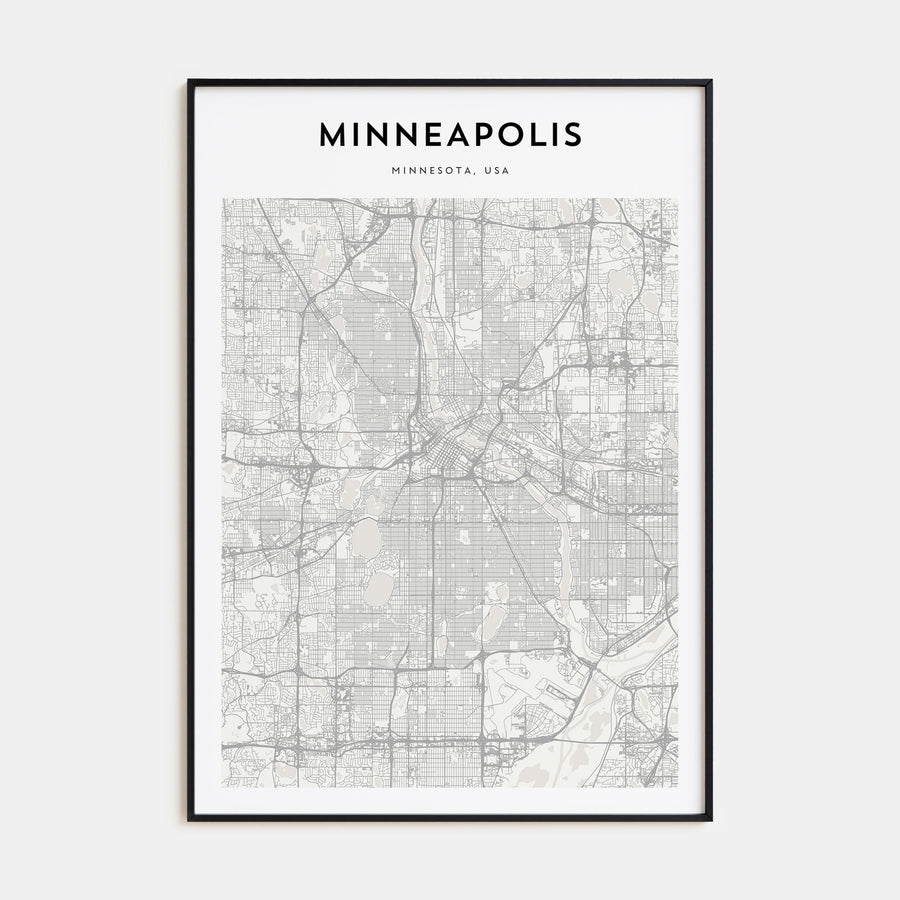 Minneapolis Map Portrait Poster