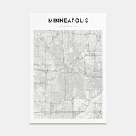 Minneapolis Map Portrait Poster
