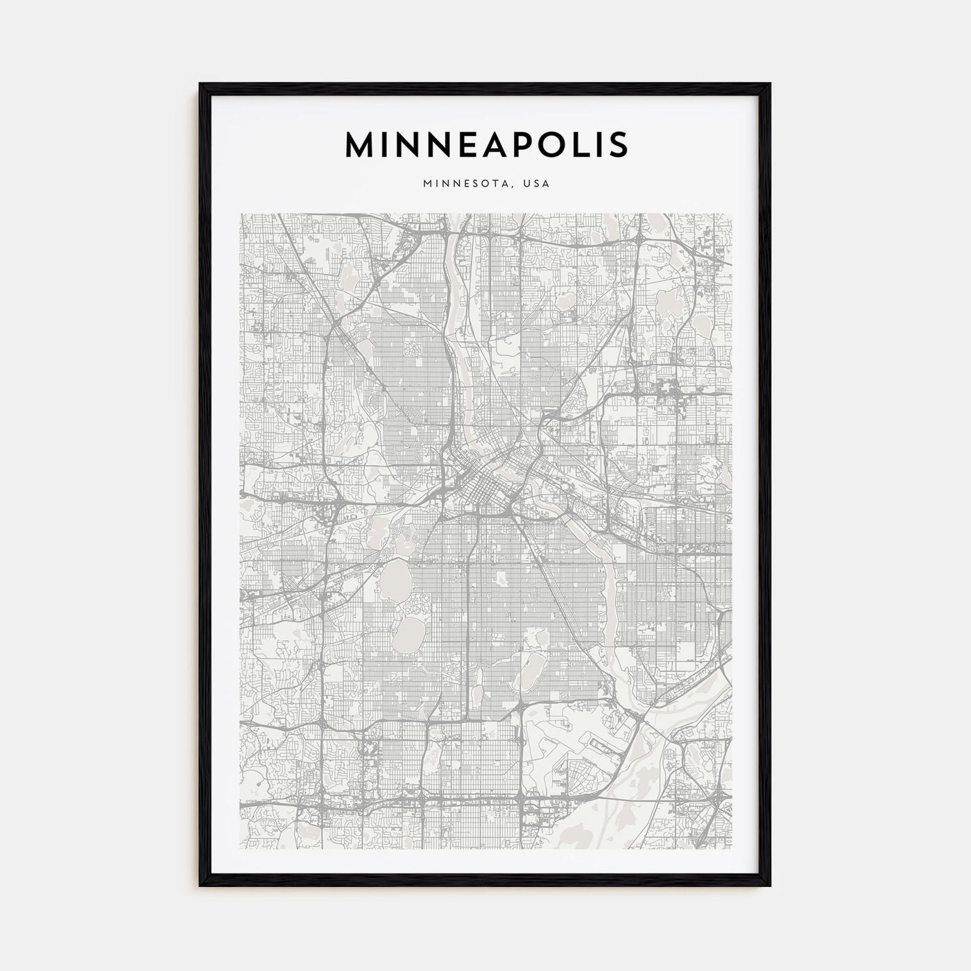 Minneapolis Map Portrait Poster