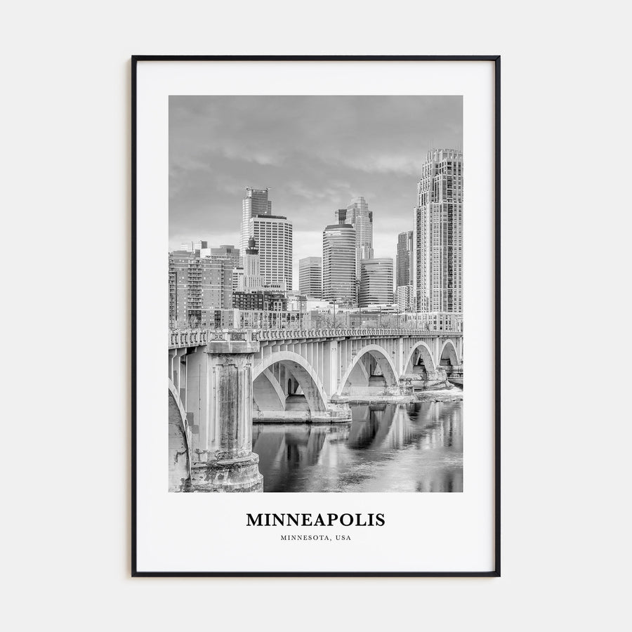 Minneapolis Portrait B&W No 1 Poster