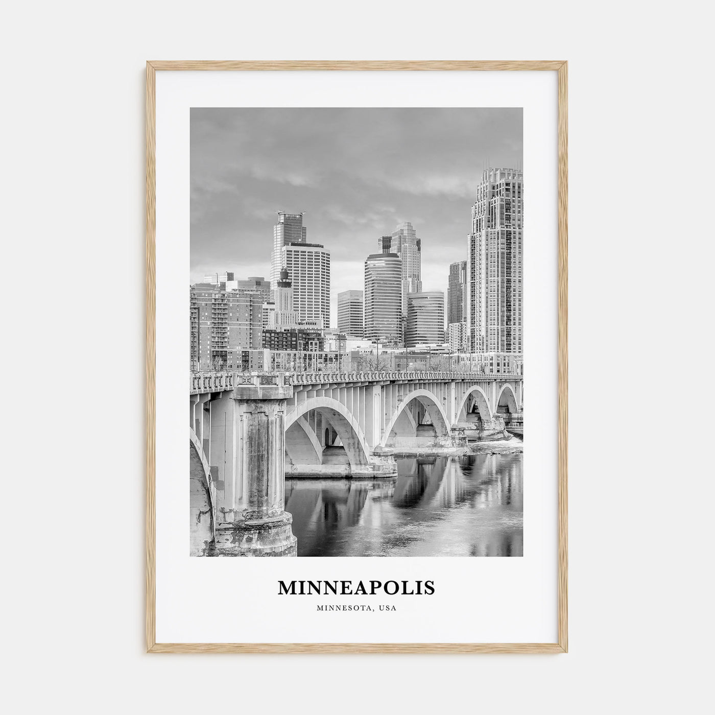 Minneapolis Portrait B&W No 1 Poster
