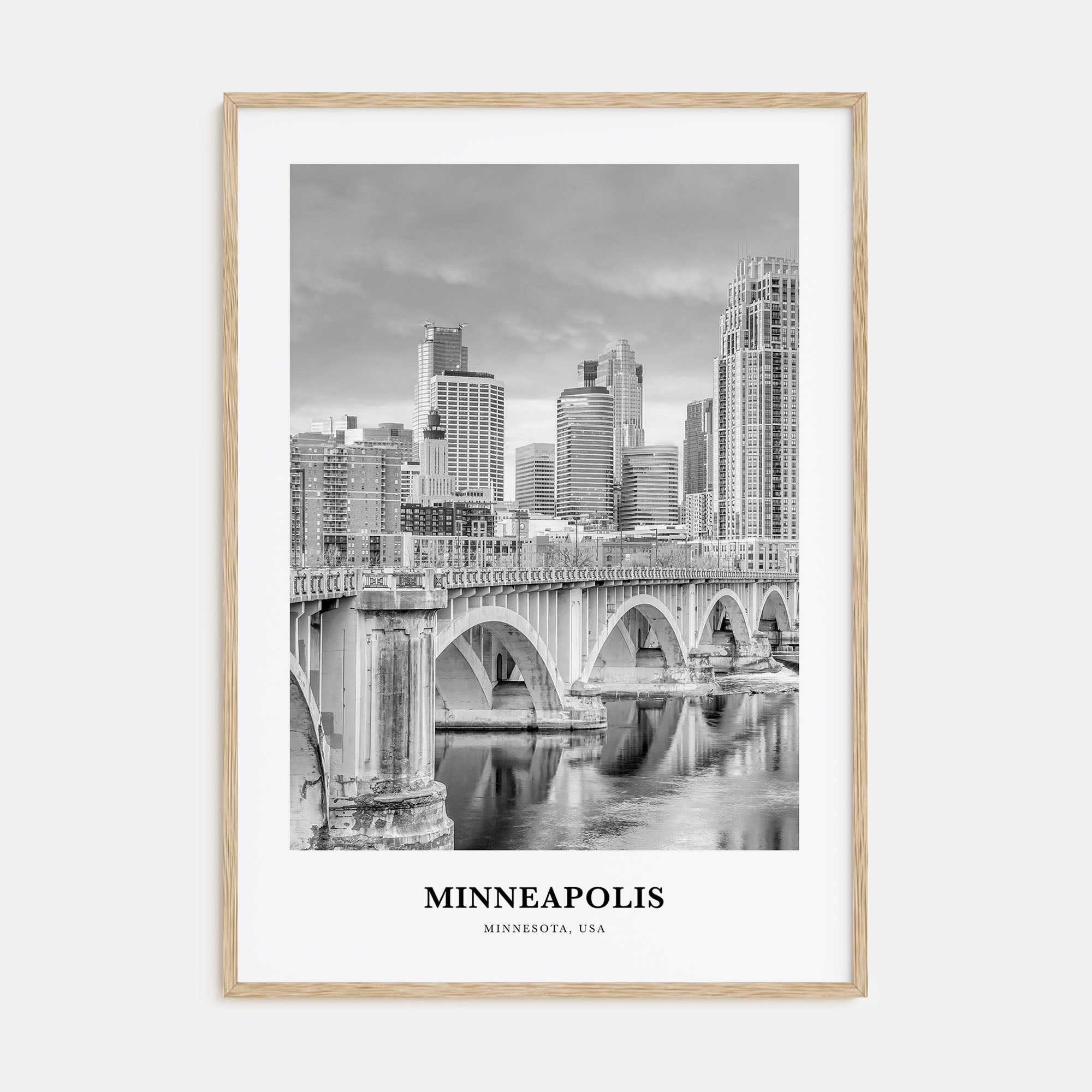 Minneapolis Portrait B&W No 1 Poster
