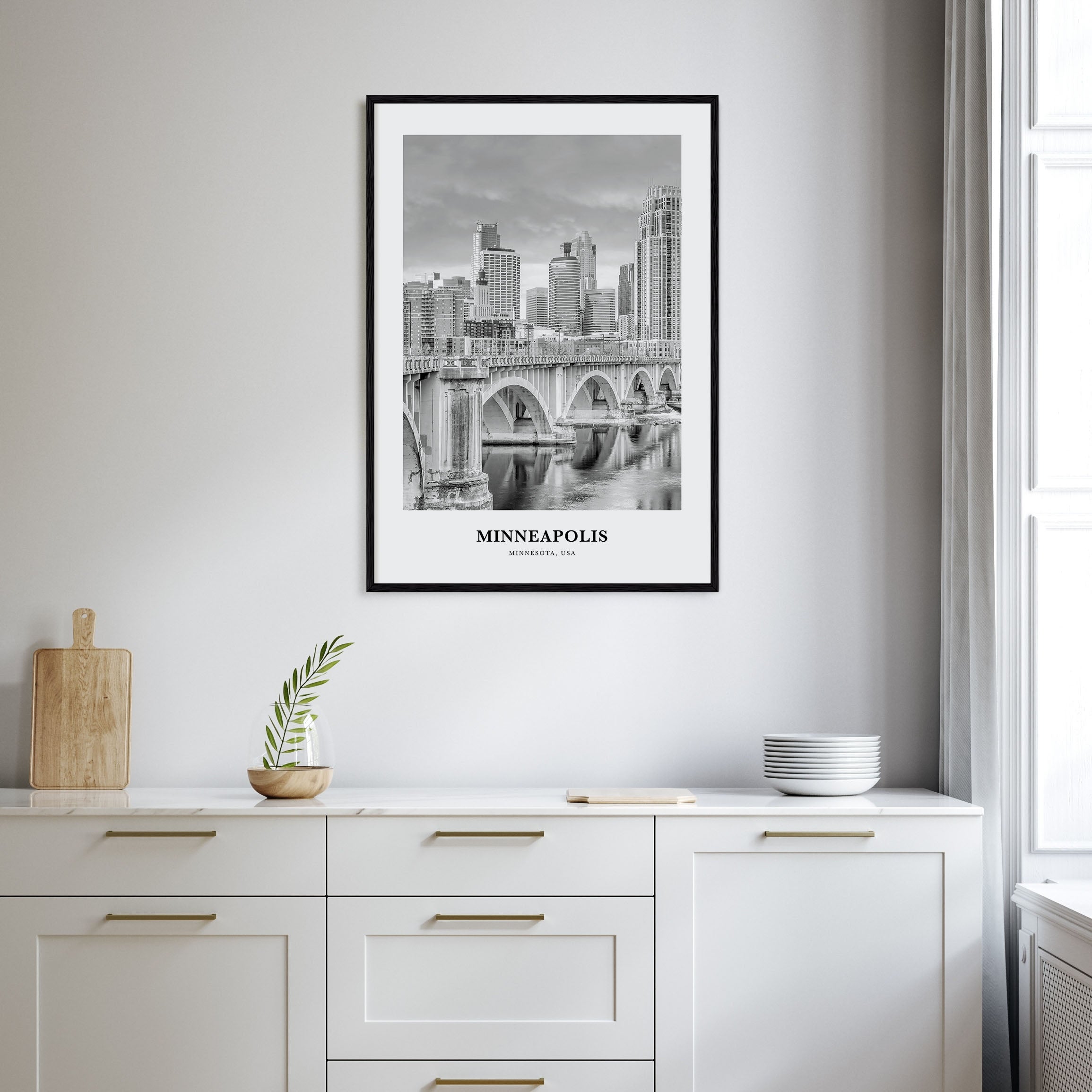Minneapolis Portrait B&W No 1 Poster