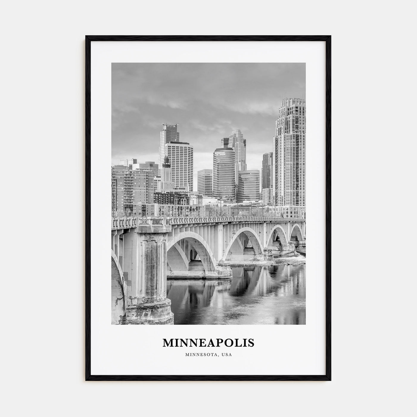 Minneapolis Portrait B&W No 1 Poster