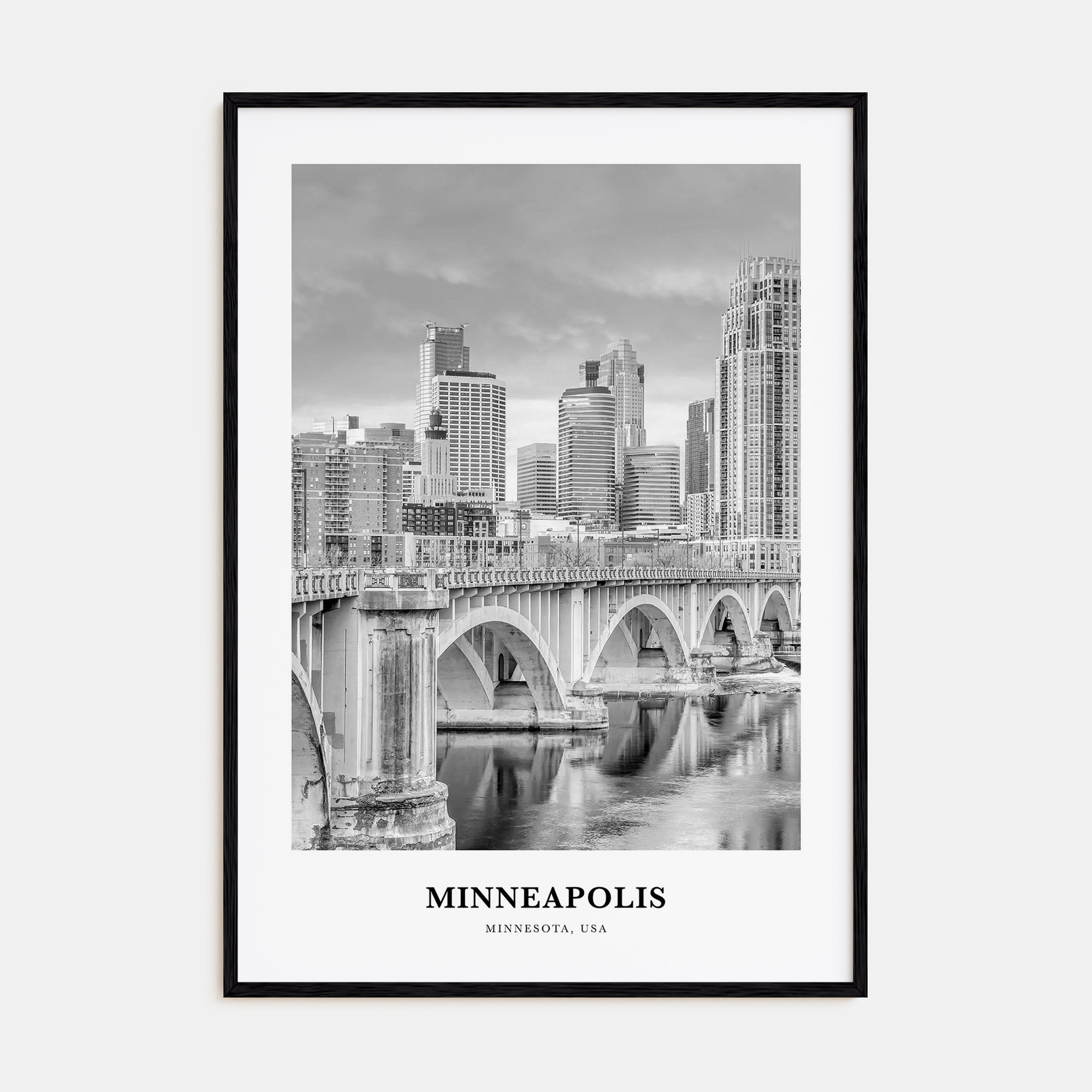 Minneapolis Portrait B&W No 1 Poster