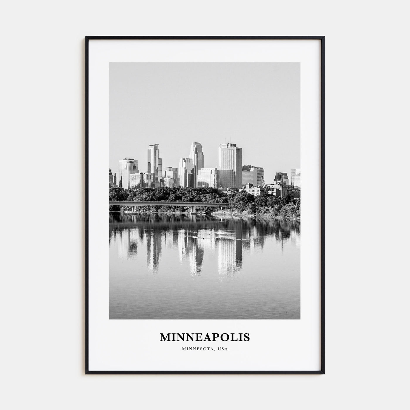 Minneapolis Portrait B&W No 2 Poster