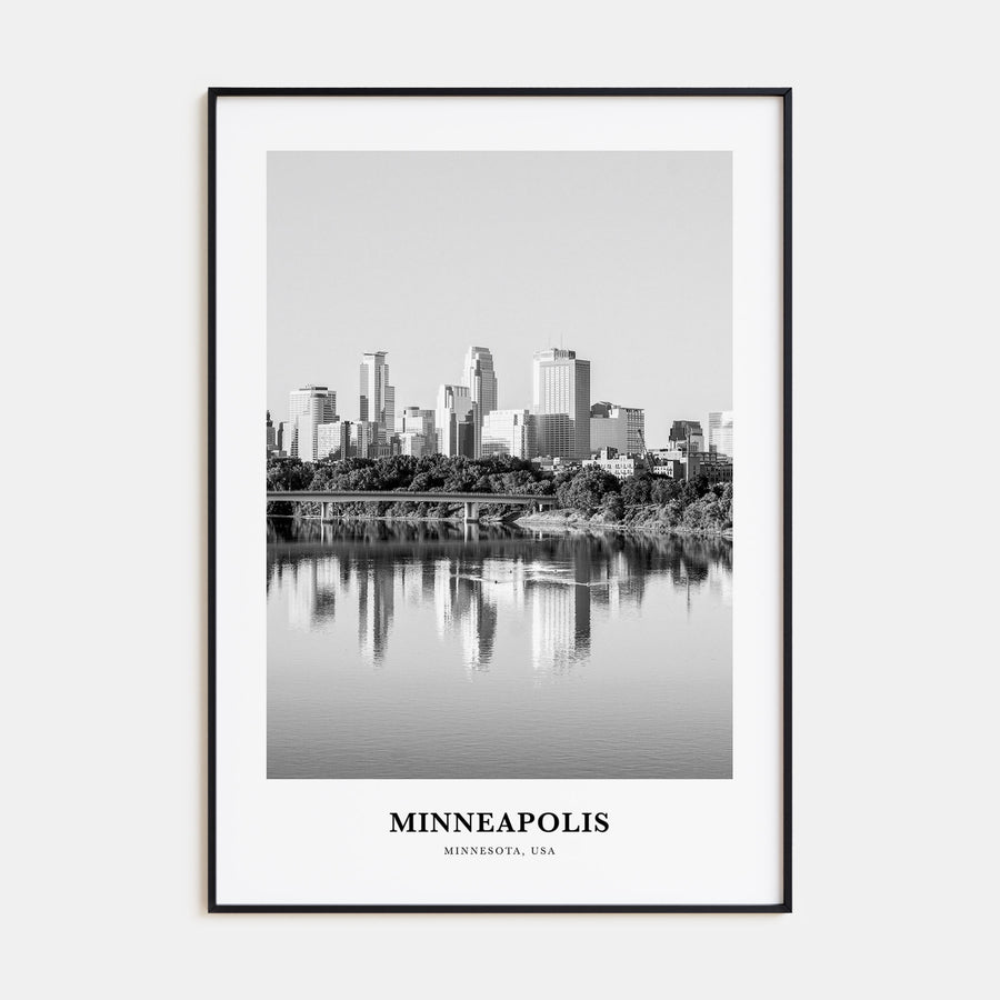 Minneapolis Portrait B&W No 2 Poster